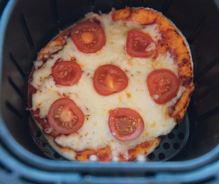 Cooked in the air fryer basket.