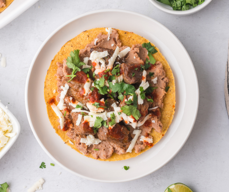 Air Fryer Steak Tostadas