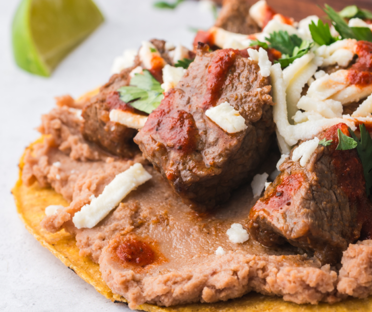Air Fryer Steak Tostadas