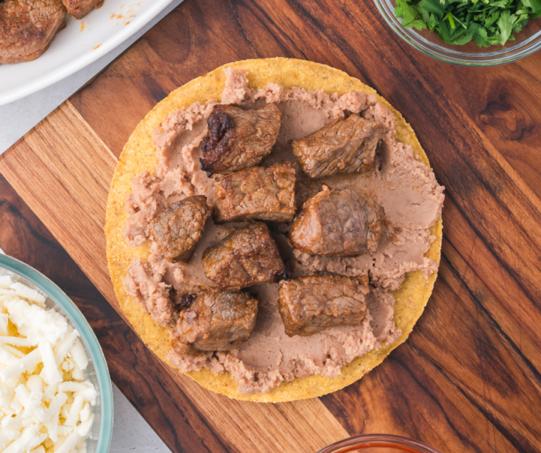 Air Fryer Steak Tostadas