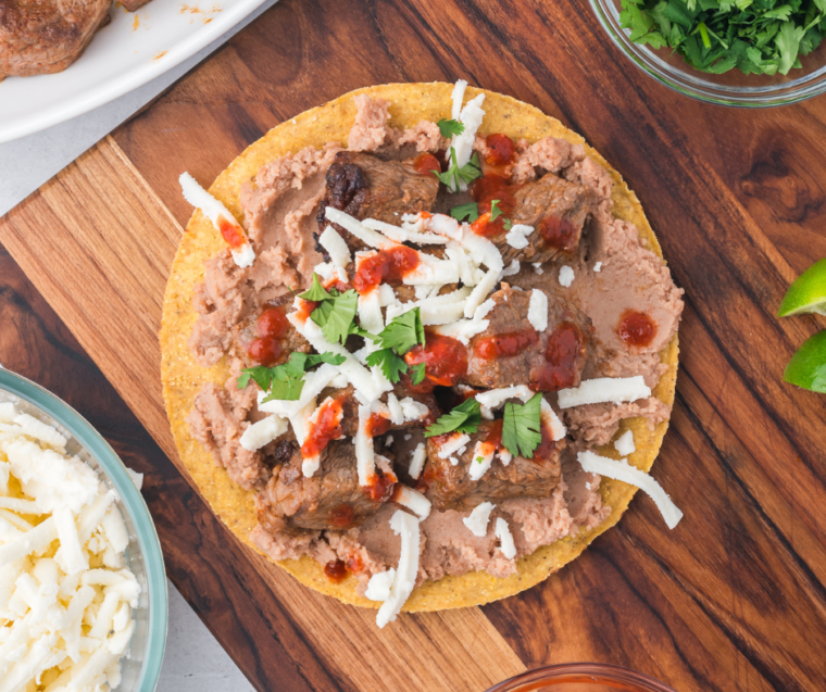Air Fryer Steak Tostadas