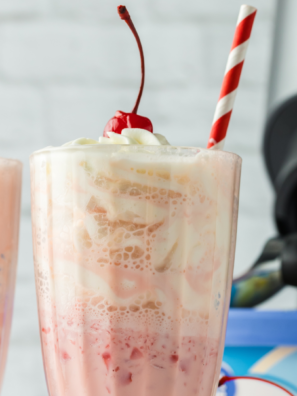 Ninja Creami Five Guy's Cherry Milkshake