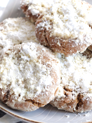 Air Fryer Gingerbread Crinkle Cookies