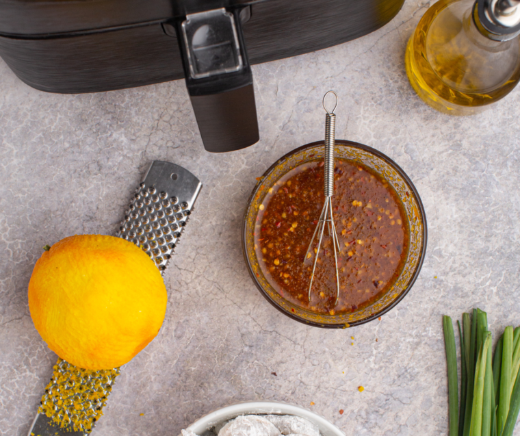 Air Fryer Honey Orange Firecracker Shrimp