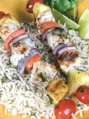 Air Fryer Swordfish Kebabs