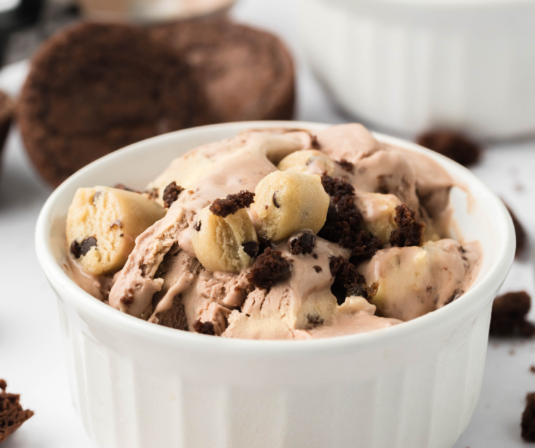 Deliciously creamy and smooth Ninja Creami Peanut Butter Ice Cream with a rich peanut butter flavor.