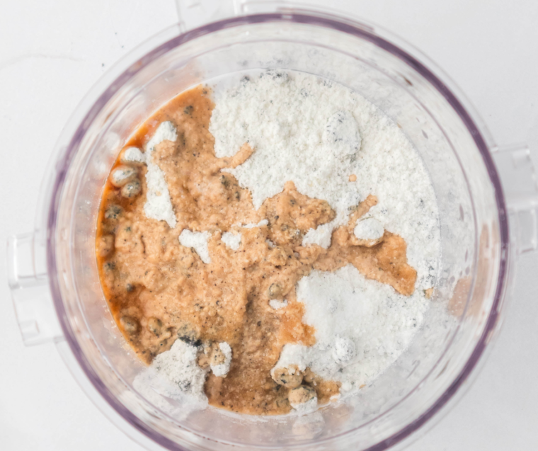 Whisk together peanut butter powder, heavy cream, milk, sugar, vanilla extract, and salt until smooth.