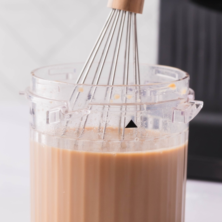 Pour the mixture into a Ninja Creami pint, add chocolate chips or cookie crumbles if desired, and freeze for 24 hours.
