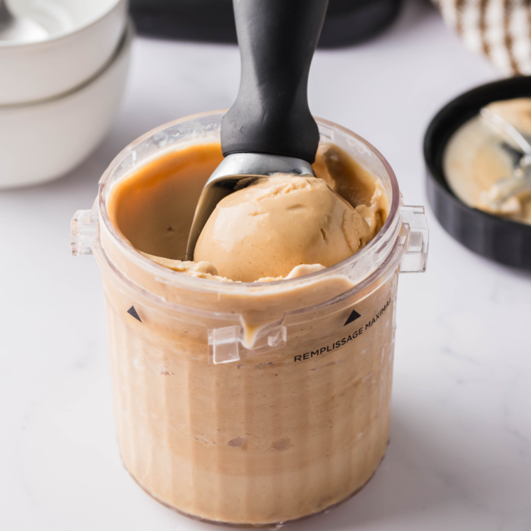 Enjoy a creamy, mocha-flavored ice cream made in Ninja Creami machine.