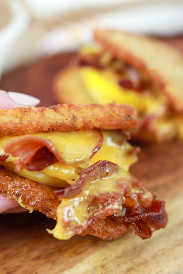 Air Fryer Hash Brown Breakfast Sandwiches