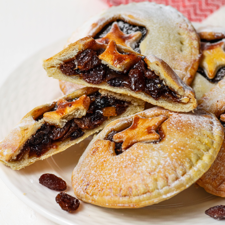 Freshly baked Air Fryer Mincemeat Pies with a golden-brown crust.