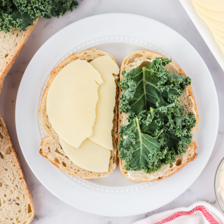 Assembling the sandwiches together.