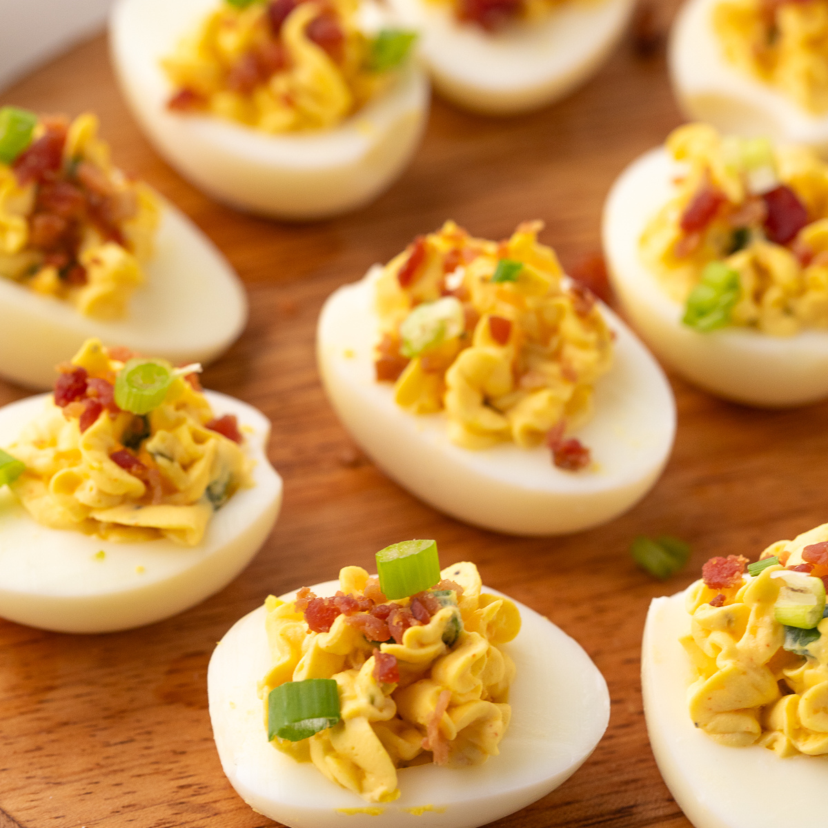 Black Garlic Deviled Eggs