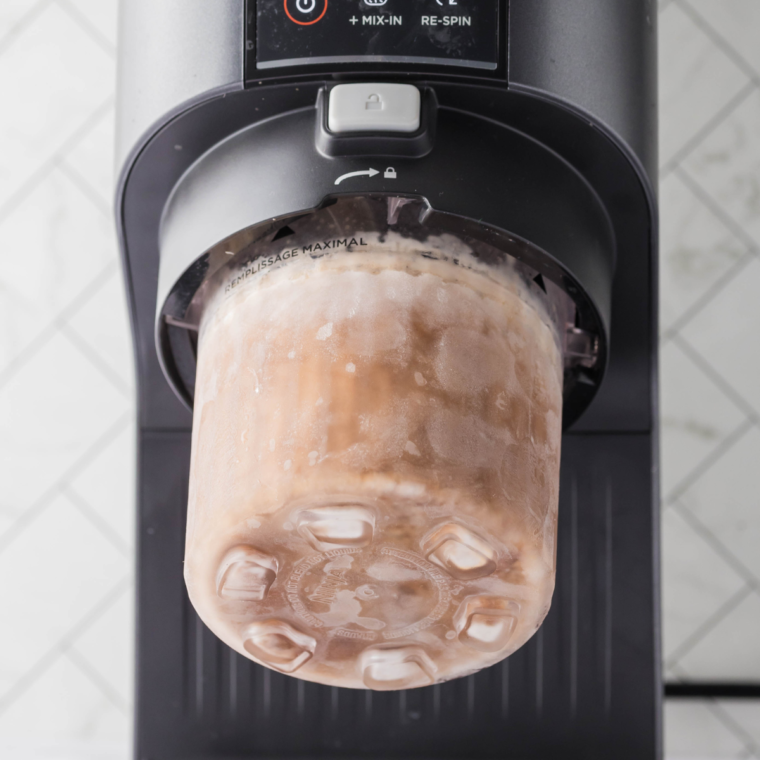 "Smooth and creamy Ninja Creami Mocha Cookie Crumble Ice Cream"