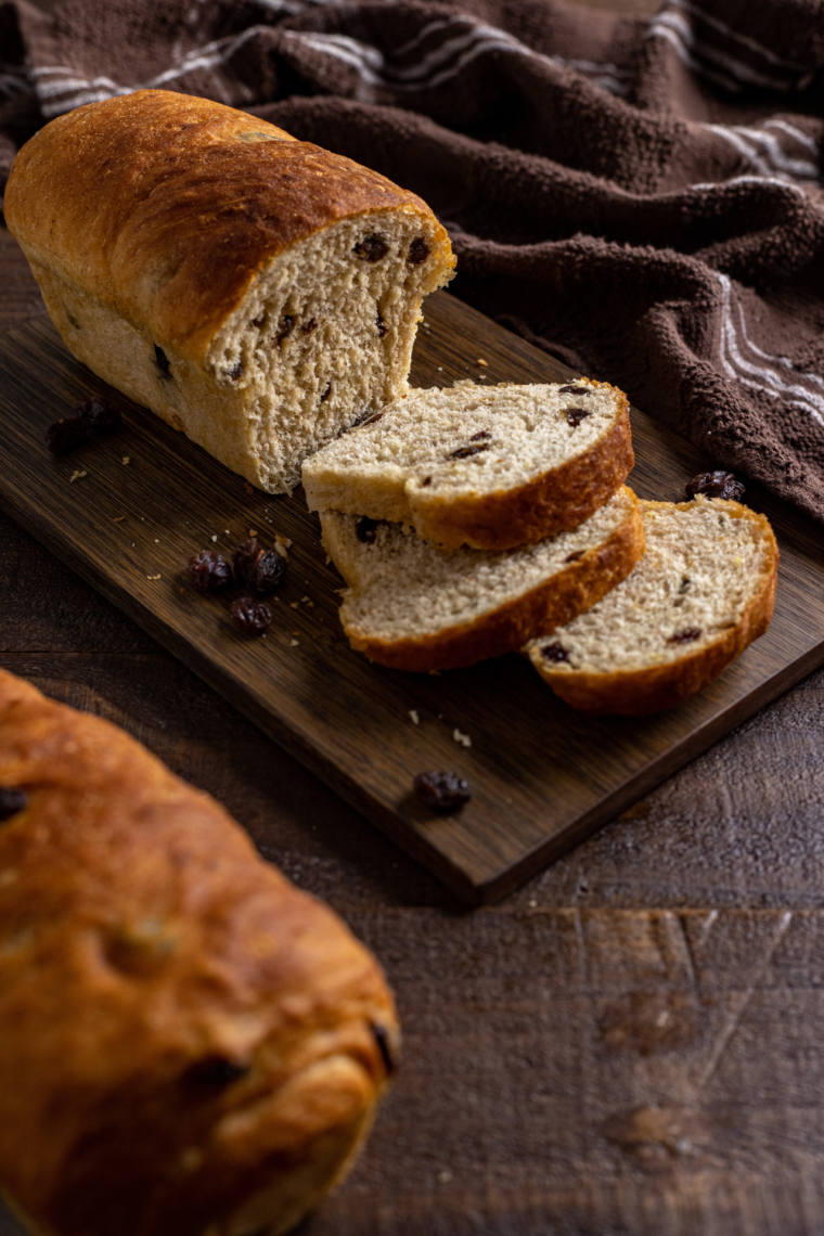 "Freshly baked Publix Breakfast Bread on a plate, showcasing its golden crust and fluffy interior, perfect for breakfast."