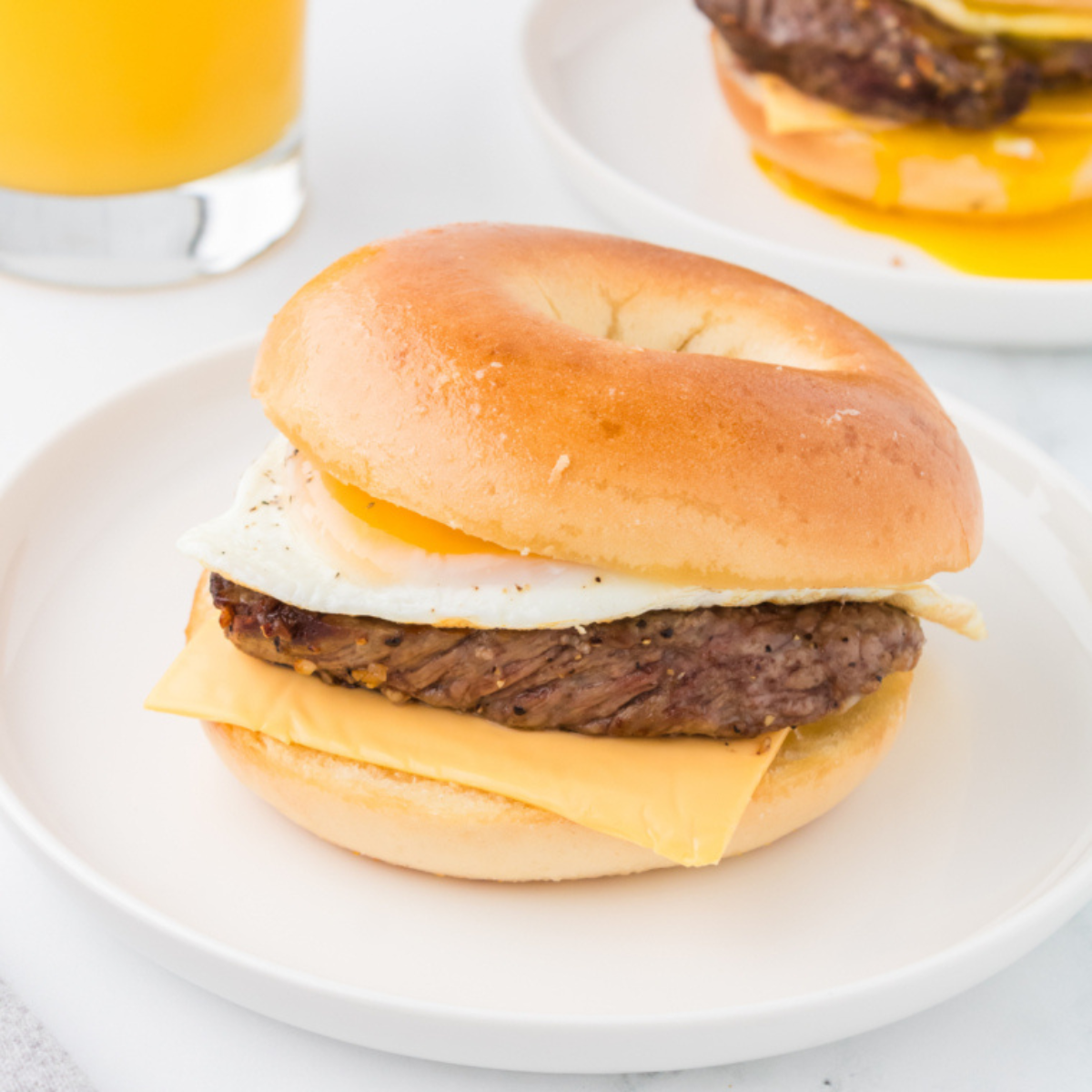 Copycat McDonald's Steak Egg And Cheese Bagel