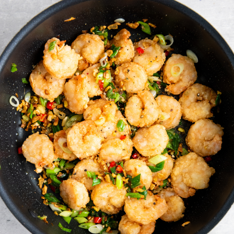 Cook shrimp in a hot skillet with olive oil for 1-2 minutes on each side until pink and opaque, then set aside.