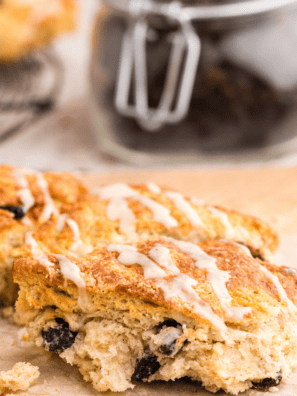 Homemade Hardee's-style cinnamon raisin biscuits, warm and golden with a sweet cinnamon swirl.