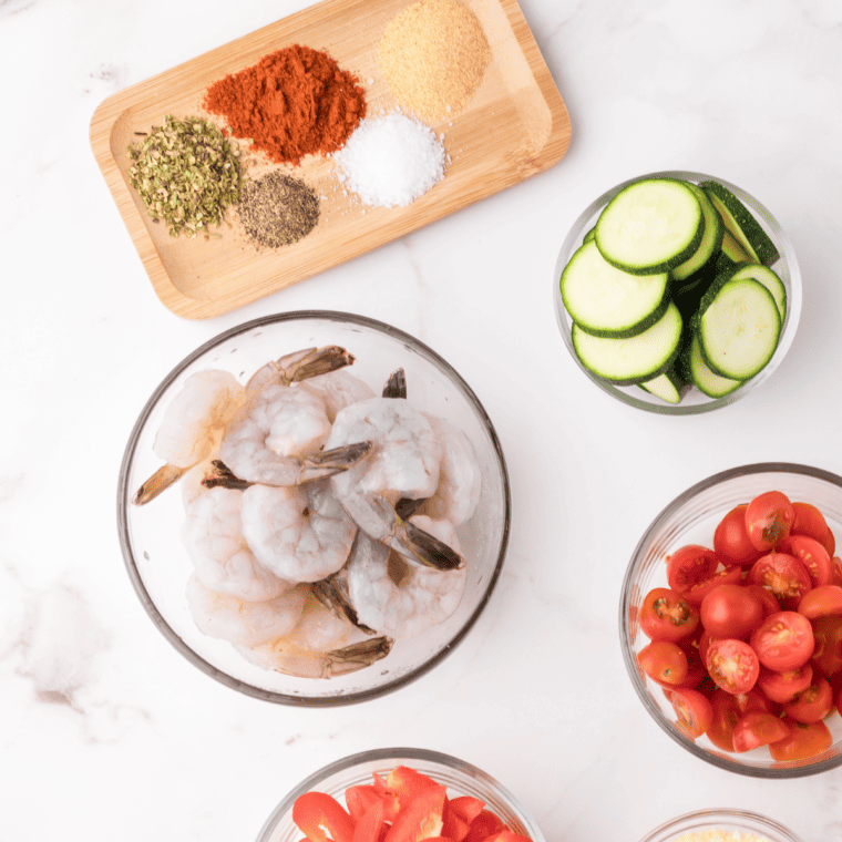 Ingredients for Longhorn Redrock grilled shrimp: jumbo shrimp, butter, honey, smoked paprika, garlic powder, tomato paste