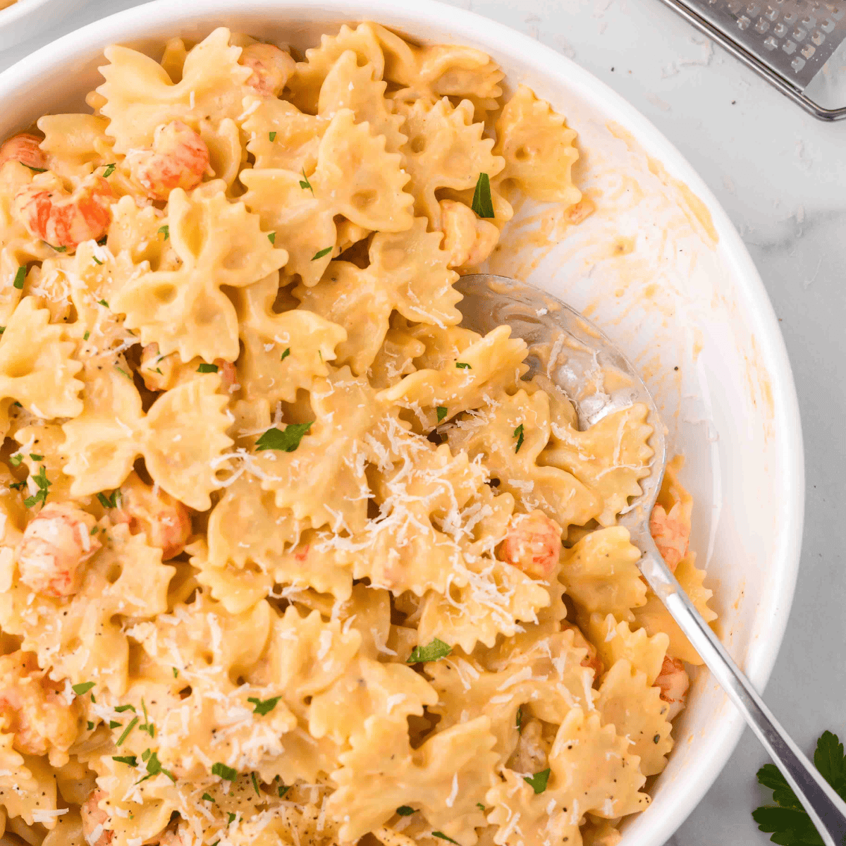 Air Fryer Lobster Bisque Pasta