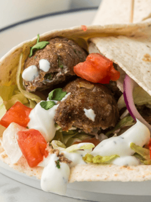 Air Fryer Turkish Lamb Wraps