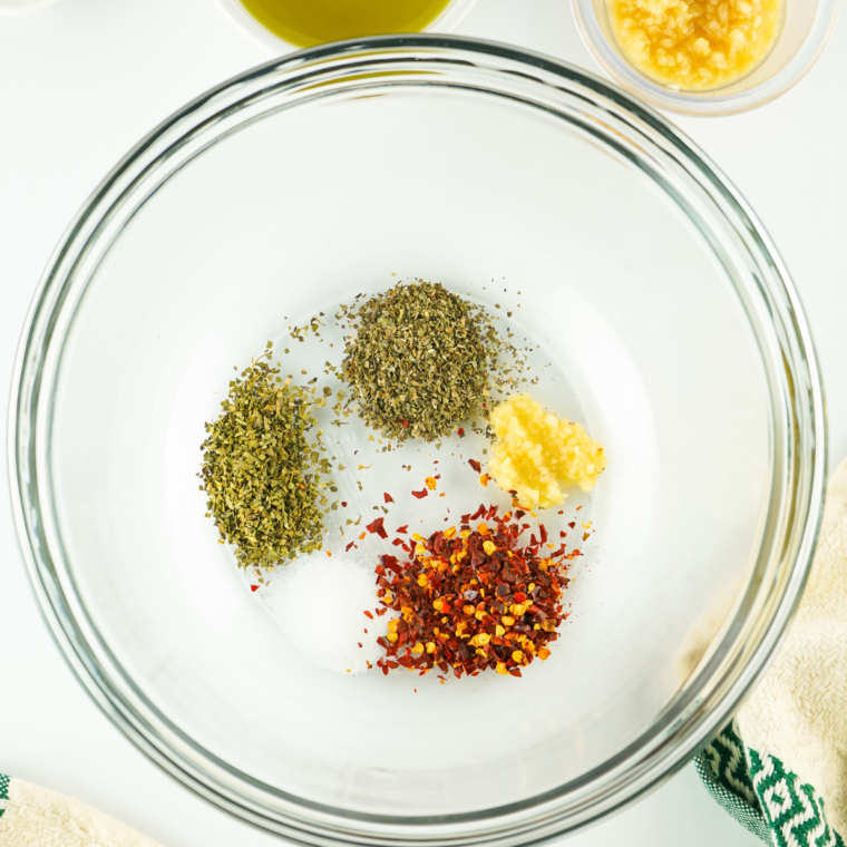 Add all of the seasonings in a large mixing bowl.