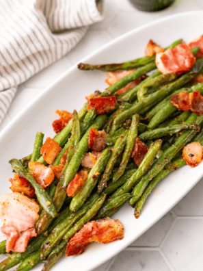 Bowl of Cracker Barrel green beans sautéed with butter and herbs