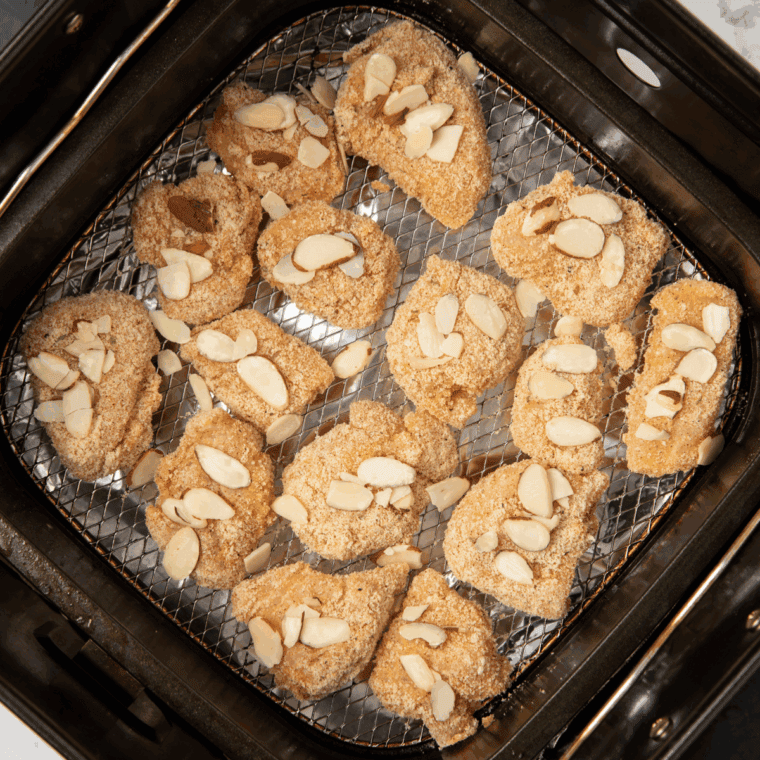 Place coated chicken in the air fryer basket, in a single layer.