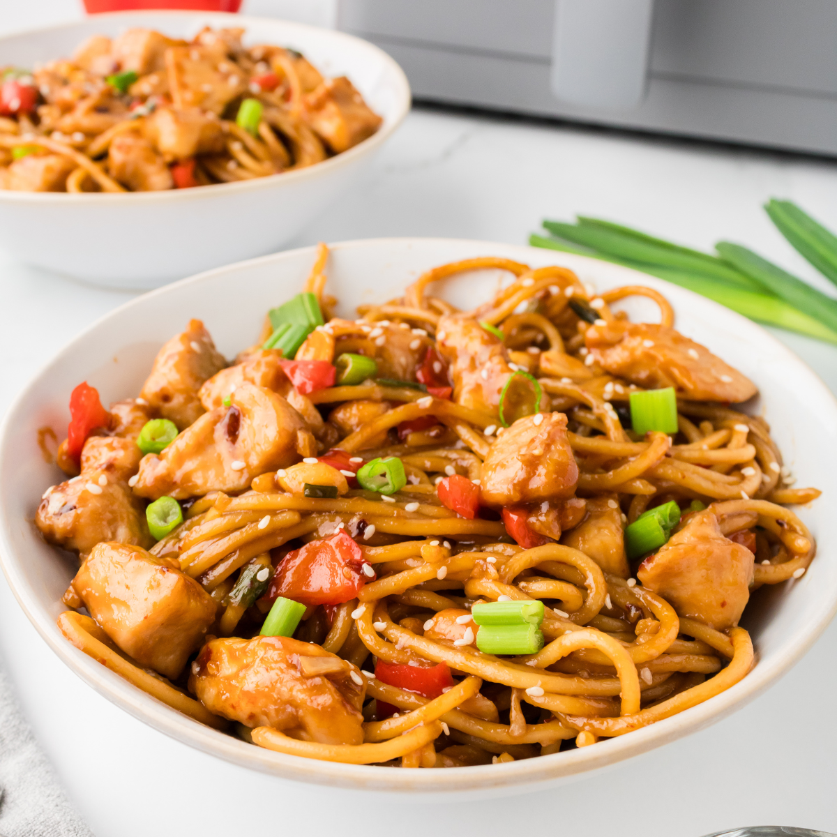 Kung Pao Chicken Spaghetti (Copycat)