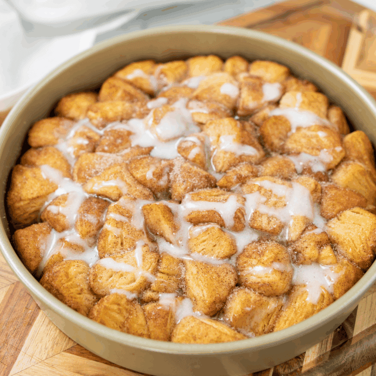  Blackstone Monkey Bread made on the griddle, featuring soft, sweet dough with a caramelized coating, perfect for a fun and easy breakfast or dessert.