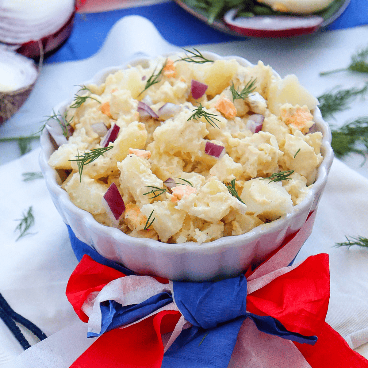 Red, White and Blue Potato Salad