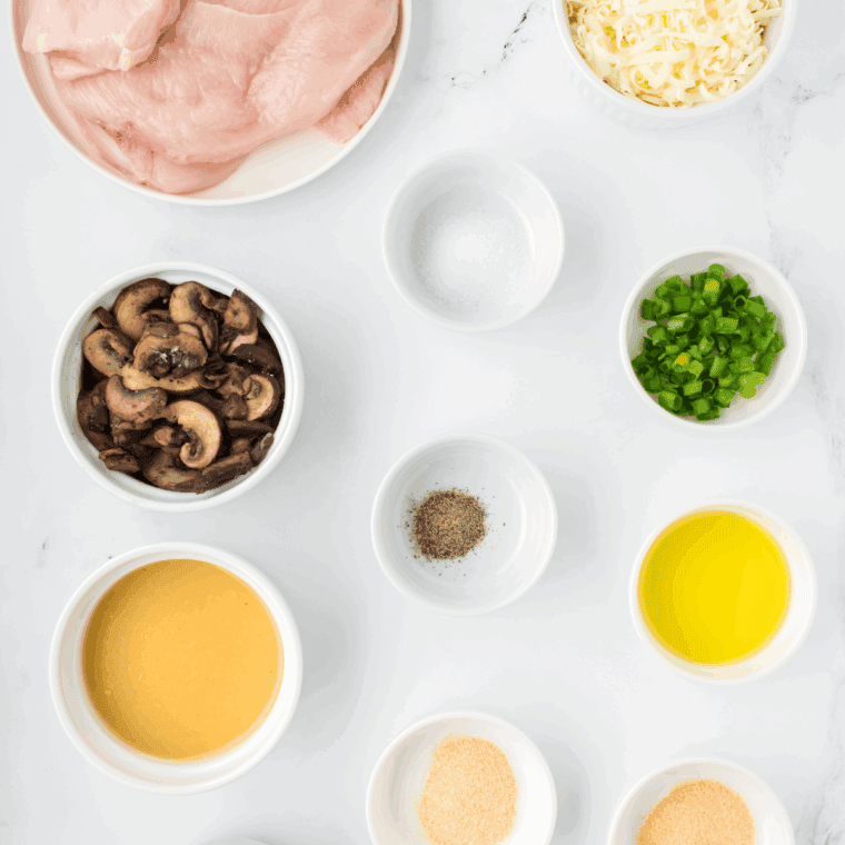 Ingredients needed for KFC Gravy Recipe on kitchen table.