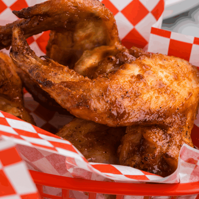 Daytona wings served with crispy fries and a cold drink for game day