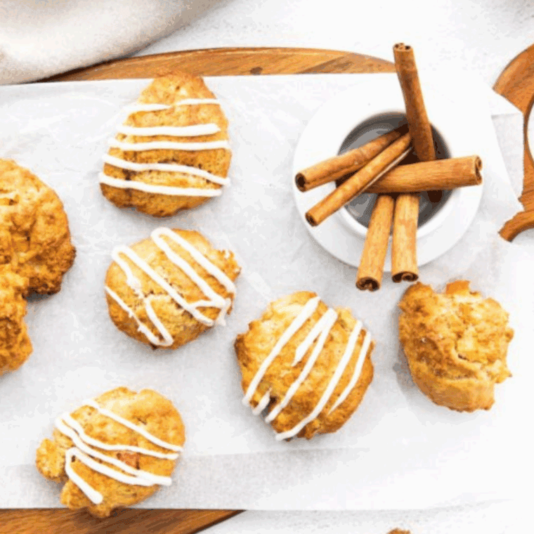 Golden sourdough apple fritters filled with spiced apples and fried to crispy perfection