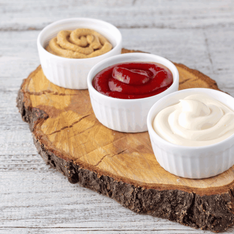 Ingredients needed for Dairy Queen Brazier Burger Sauce Recipe on kitchen table.