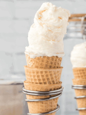 Ninja Creami Dairy Queen Ice Cream Copycat with candy mix-ins in a bowl