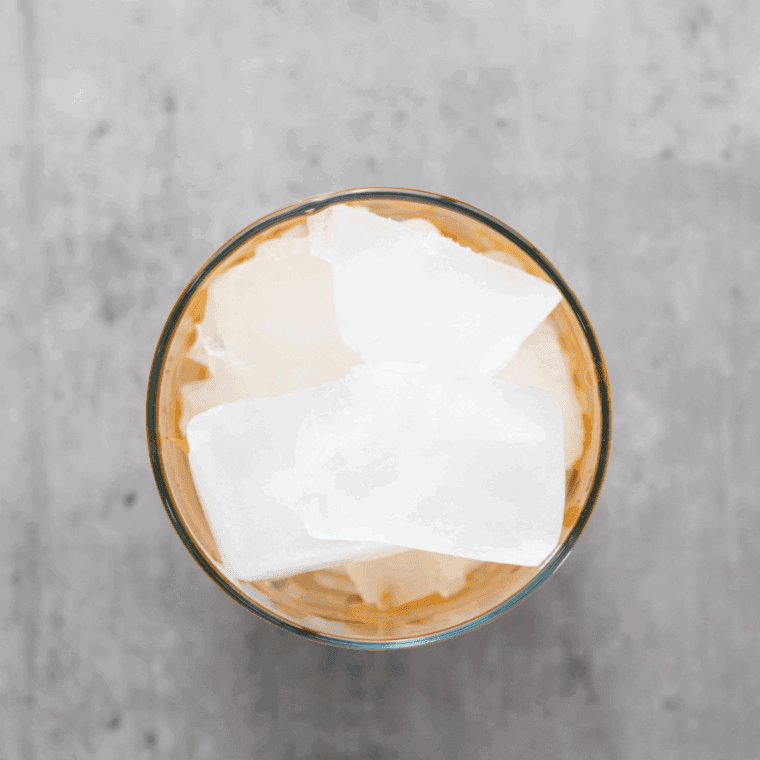 Brewing a strong cup of coffee and chilling it for iced capp.