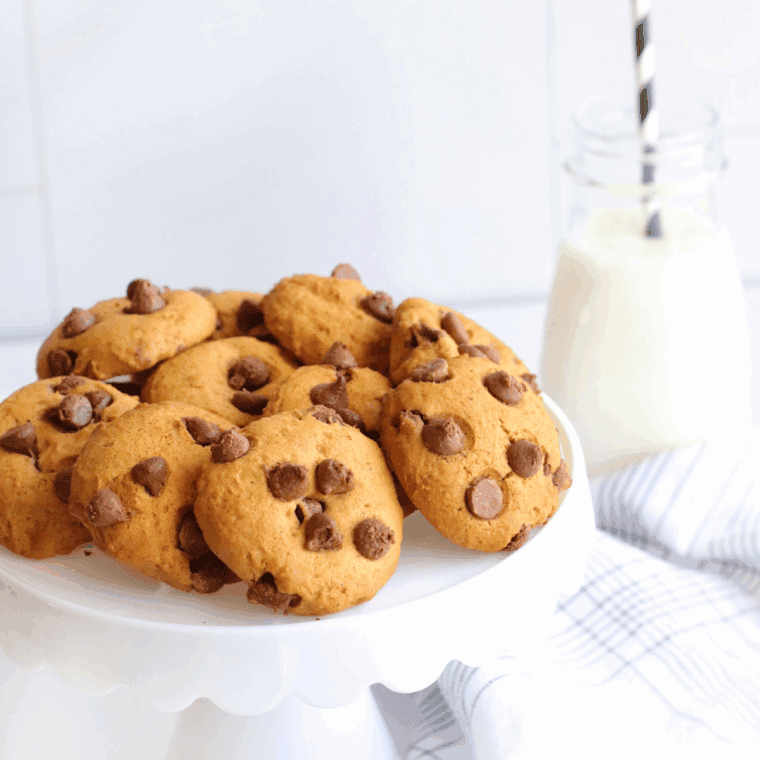 Close-up of soft, chewy Tim Hortons-style peanut butter cookies.