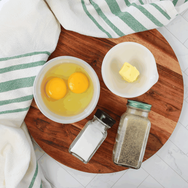 Ingredients needed for Waffle House Scrambled Eggs Recipe on kitchen table.