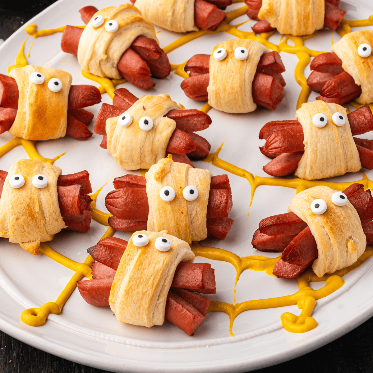Easy Halloween Spider Hot Dogs