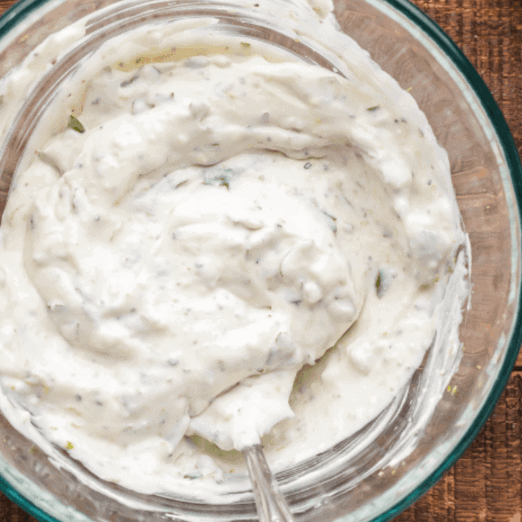 Mayonnaise, Dijon mustard, and lemon juice mixed in a medium bowl until smooth.