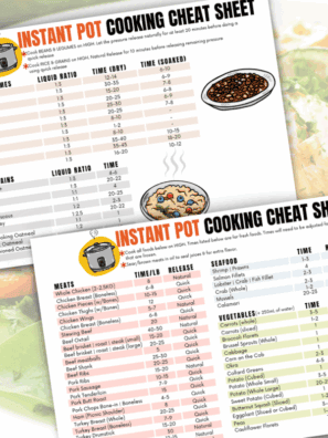 Free Instant Pot Cooking Cheat Sheets