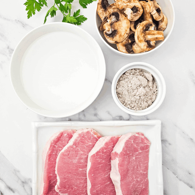 Ingredients needed for Texas Roadhouse Brown Gravy Recipe on kitchen table.