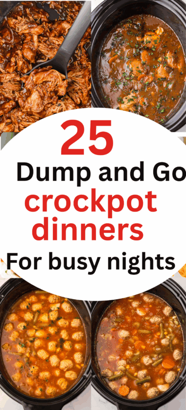 25 Must-Try Dump and Go Crockpot Dinners (Lazy Dinner Ideas)