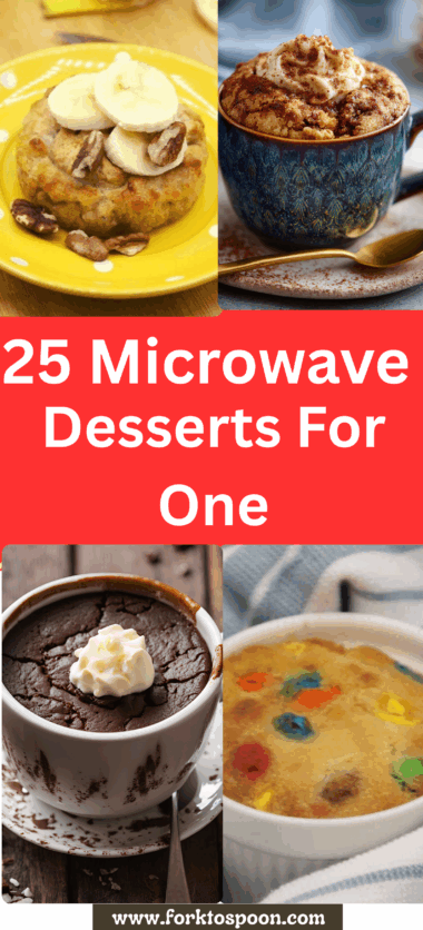 25 Quick microwave or air fryer desserts for one