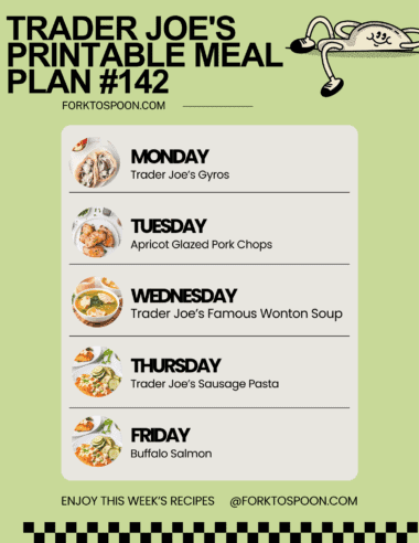 trader joe's menu plan