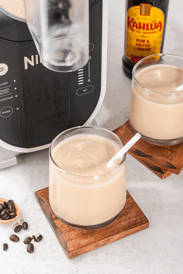Ninja Slushi Frozen White Russian creamy frozen cocktail in slushie maker