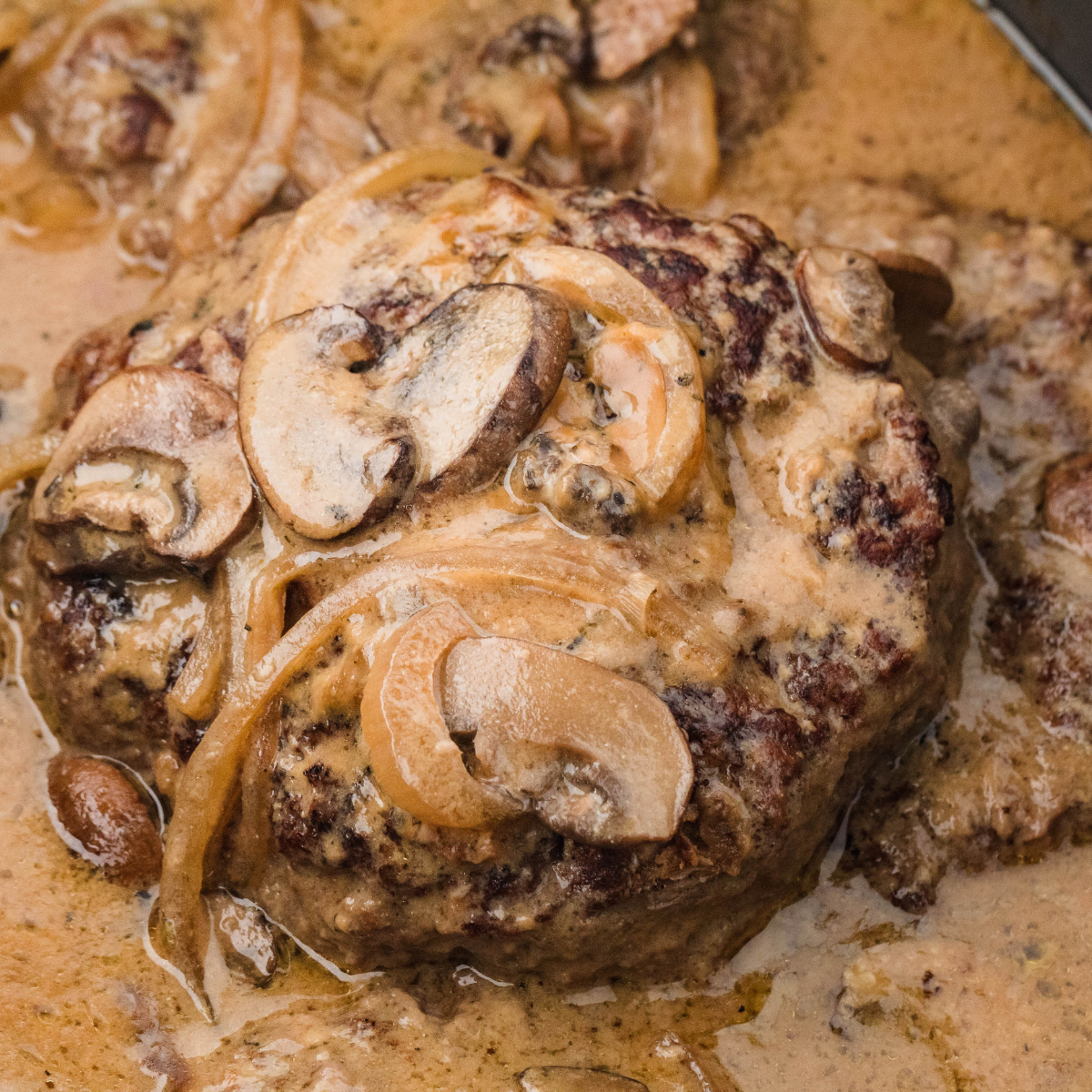 Easy Slow Cooker Salisbury Steak With Cream Of Mushroom Soup