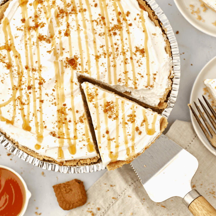 slice of creamy 3 ingredient no bake cheesecake with smooth texture on plate