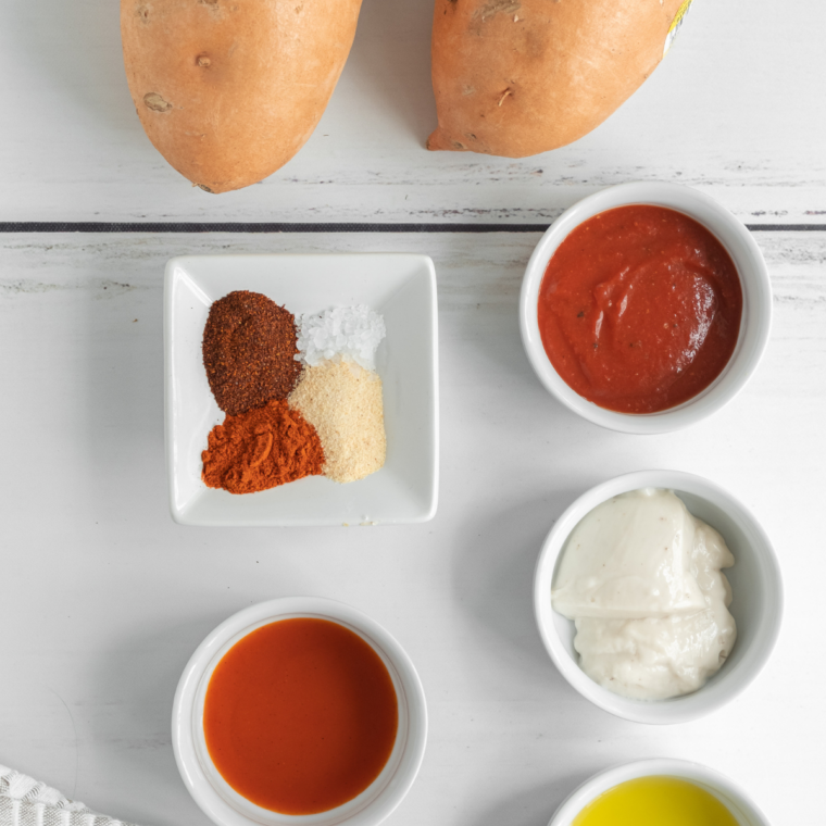 Ingredients needed for Copycat Hardee's Big Twin Sauce (Carl's Jr. Classic Sauce) on kitchen table.